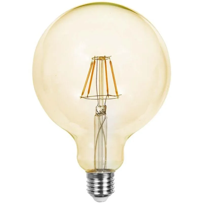 V-tac - VT-1956 Lampadina globo led filamento vintage colore ambra 6W E27 G125 luce 2200k sku 214473