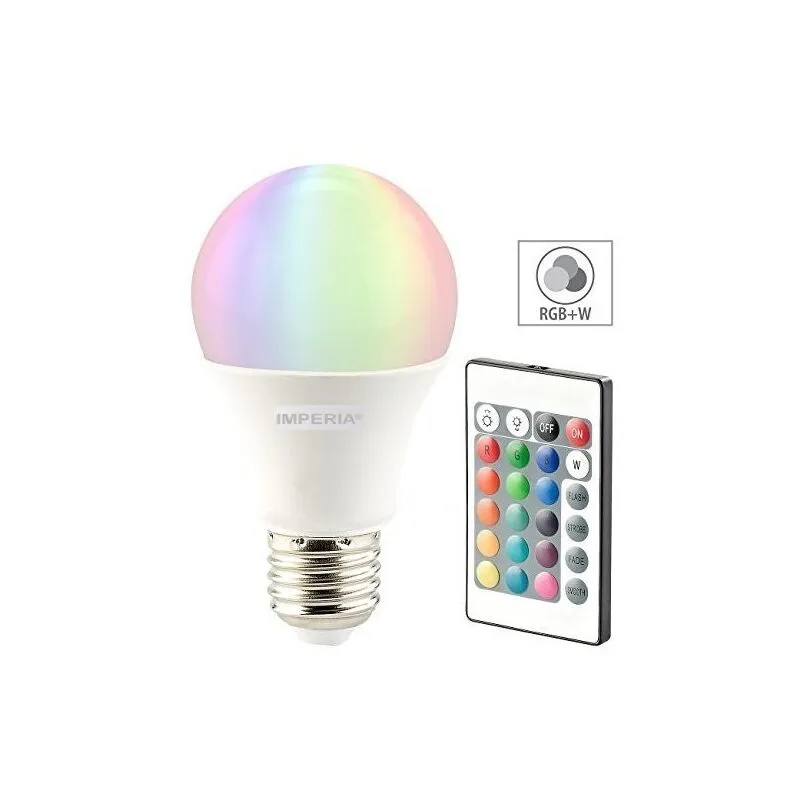  - Lampadina led E27 9w rgb+w a Goccia 806 Lumen - Luce Naturale 4000k