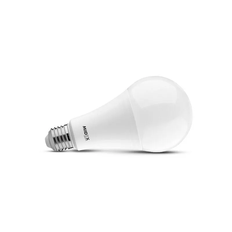 Miidex Lighting - Lampadina led E27 - 20W - Bianco Caldo 3000K - Angolo 180° - Ø80mm - 2452lm