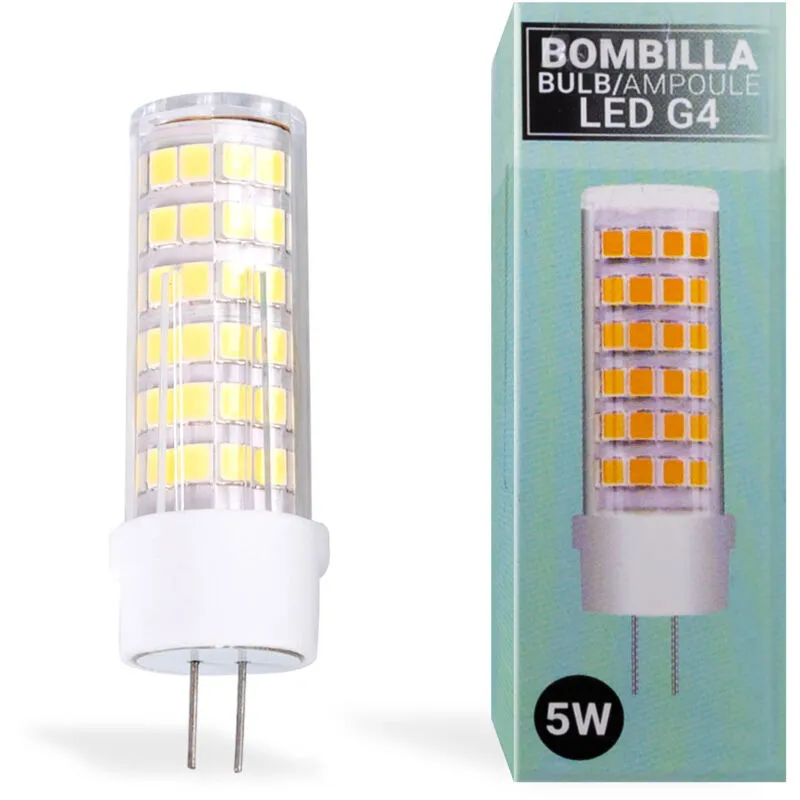 Barcelona Led - Lampadina led G4 bispina tubolare 12V ac/dc - 5W - Bianco Freddo