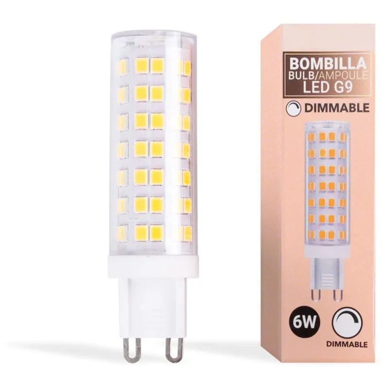 Barcelona Led - Lampadina led G9 tubolare 220-240V ac - 6W - Dimmerabile - Bianco Caldo