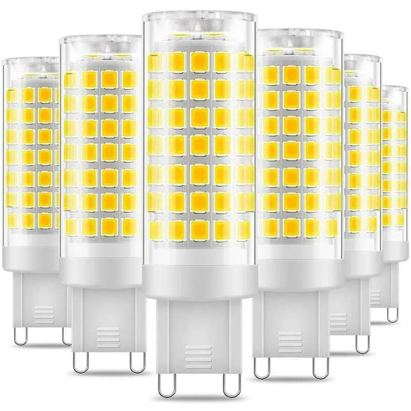 Lampadina LED G9 senza sfarfallio, lampadine LED da 7W Bianco freddo 6000K 650LM Risparmio energetico equivalenti a luce alogena da 60W, angolo di