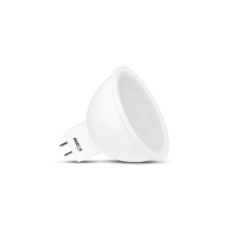 Miidex Lighting - Lampadina led GU5.3 - Spot 4.6W - Bianco Caldo 3000K - 550lm - Angolo 120° - Ø50mm