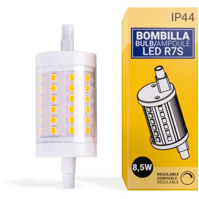 Lampadina led R7S 78mm - Dimmerabile - 1100lm - 8,5W - Bianco Caldo