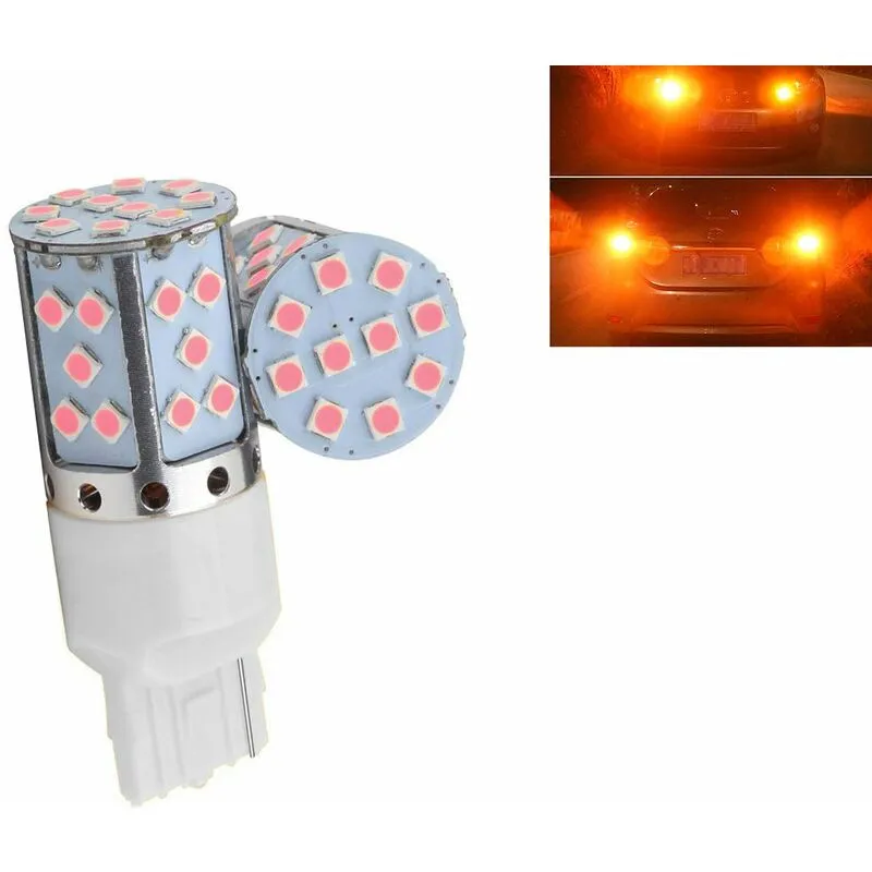 Lampadina led rosso canbus 35 led 12V auto luci direzione cruscotto CA-93