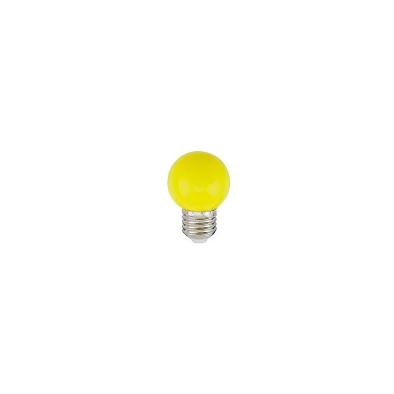  - Lampadina led sferica 1W E27 Giallo