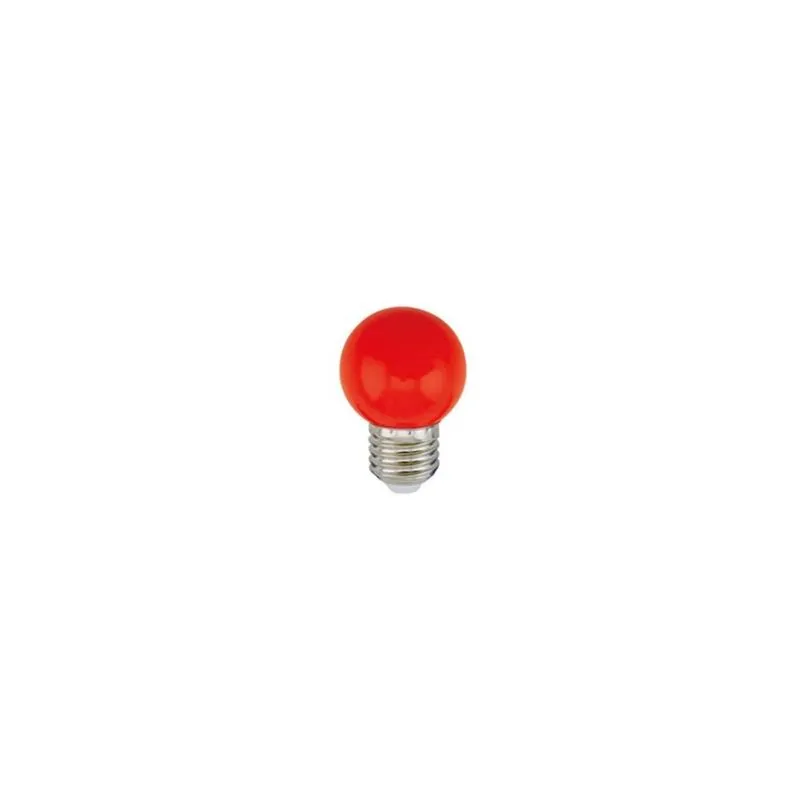  - Lampadina led sferica 1W E27 Rossa