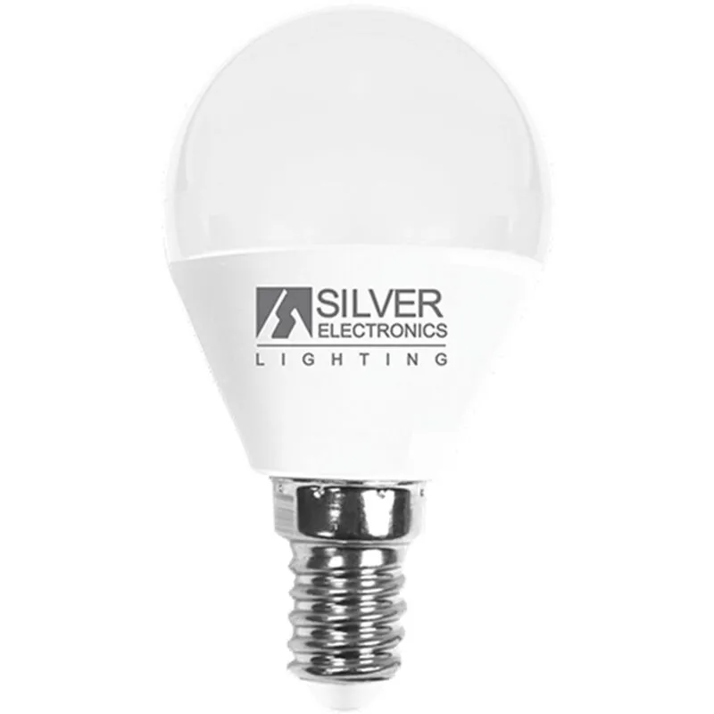 Silver Electronics - Lampadina led decorativa argento electronis sferica 7w=70w - e14 - 5000k - 620 lm - luce bianca - a+