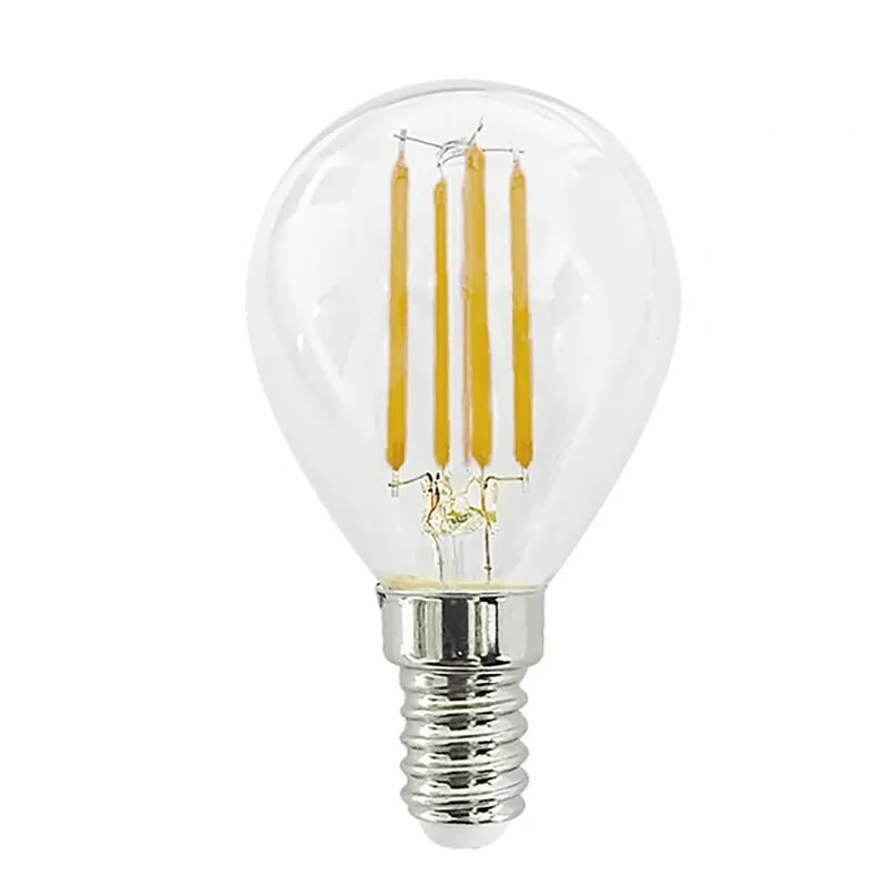 G.e.a.luce - Lampadine confezione 10 pz vetro trasparente gea led gla290 6w led e14 360° 2700°k 4000°k goccia, tonalità luce 2700°k (luce calda)