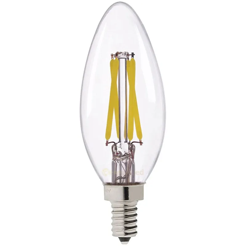  - Lampadine led E14 4W 3000K altissima qualità Candela Sfera Oliva Vintage