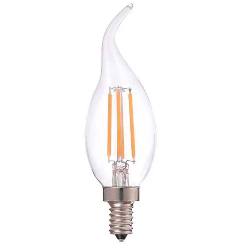  - Lampadine led E14 4W 3000K altissima qualità Candela Sfera vento Vintage