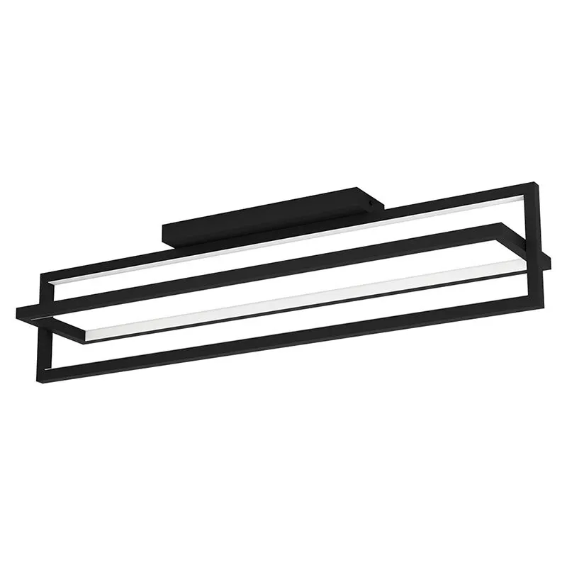 Plafoniera Moderna Siberia Led Acciaio Nero - Bianco