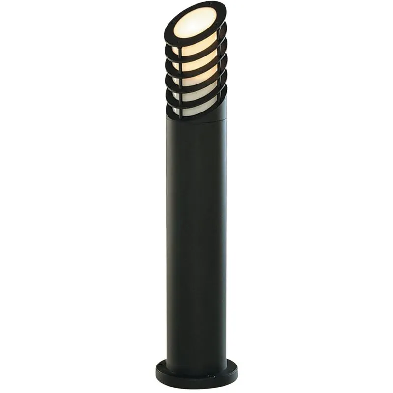 Paletto Esterno Contemporaneo Bollards Alluminio Nero Policarbonato E27 H73Cm