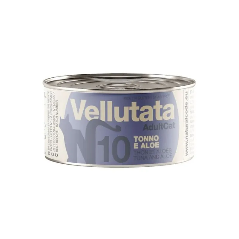 Natural Code Gatto Vellutata in Lattina 85gr 10 Tonno e Aloe