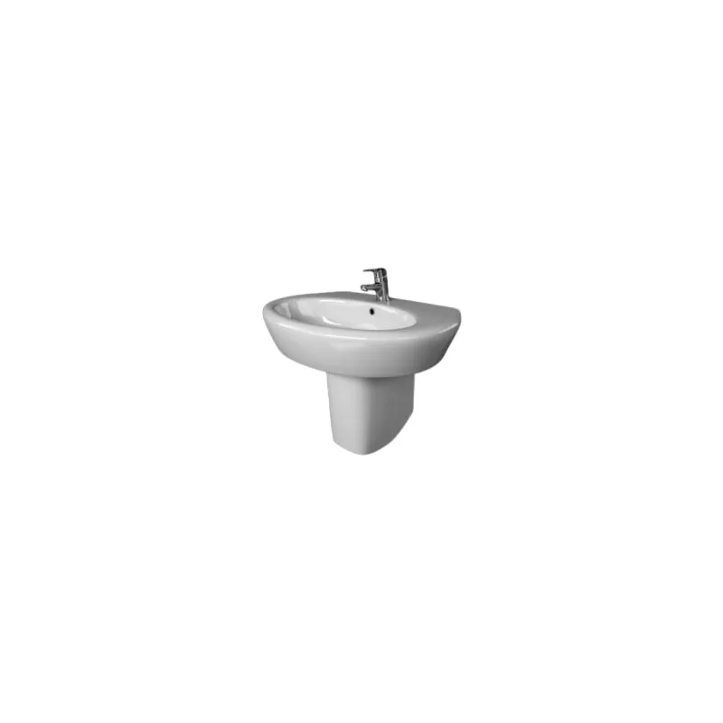 Abitare - Lavabo 68 cm in ceramica bianco con semicolonna - Claris