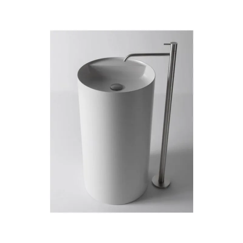 Lavabo a colonna totem TWZ65 in Solid Stone - 45 x 45 x 85 cm