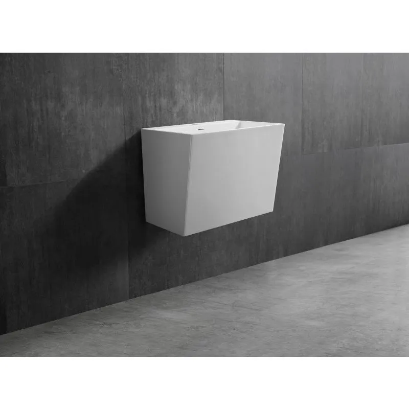  - Lavabo a muro TW18 di pietra solida (Solid stone) - Solid Surface- 50 x 35 x 40 cm