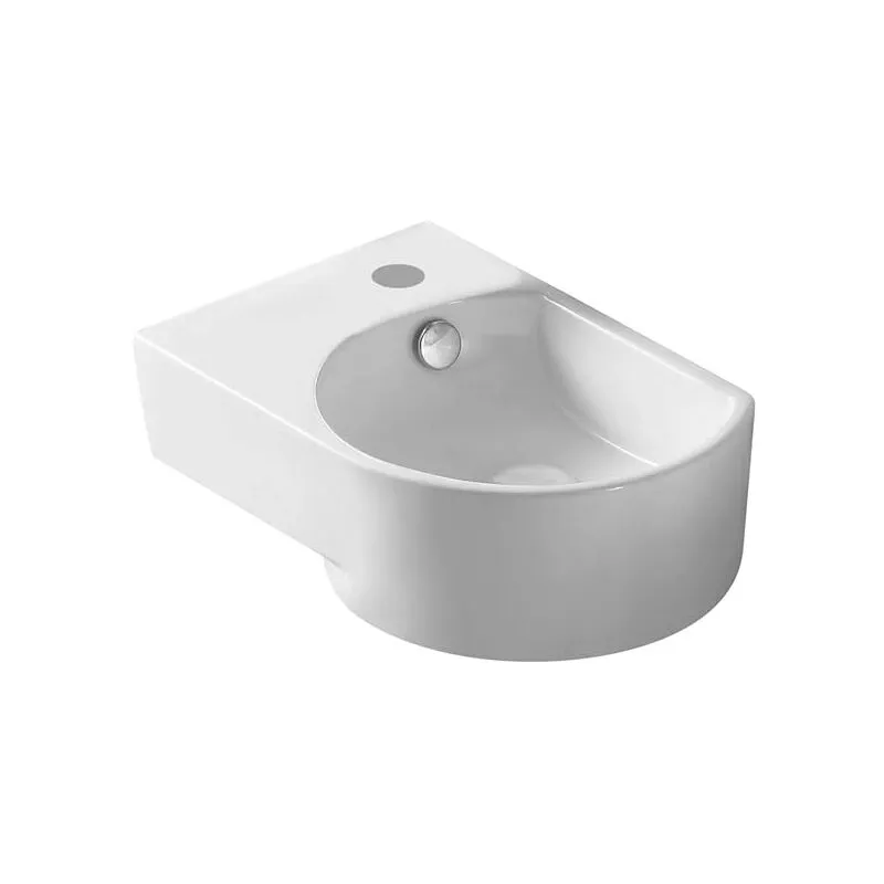 Lavabo a parete Mod LP92 Sanitari Ceramica linpha 40.5x27 Lavandino Destro