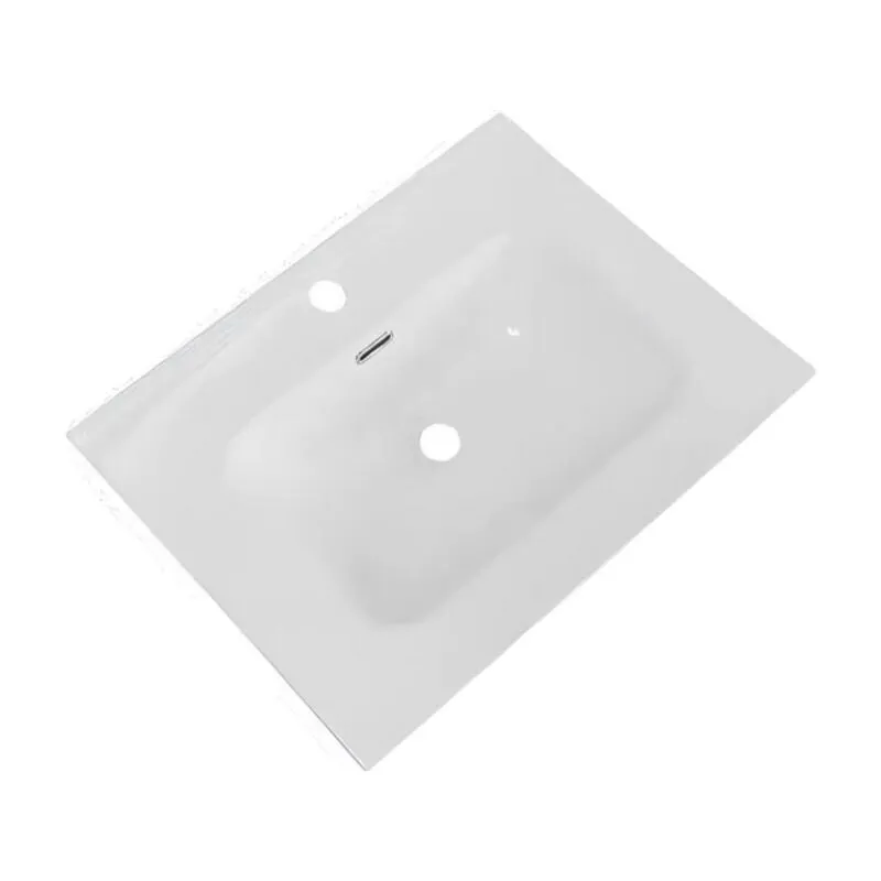 Toscohome - Lavabo consolle appoggio in ceramica bianco 61x46.5x14H cm