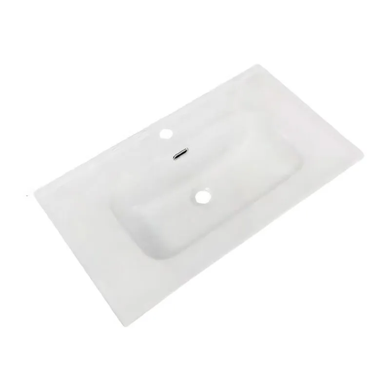 Toscohome - Lavabo consolle appoggio in ceramica bianco 81x46.5x17H cm