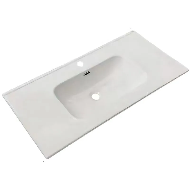 Lavabo da appoggio 101x46.5x14 cm bianco