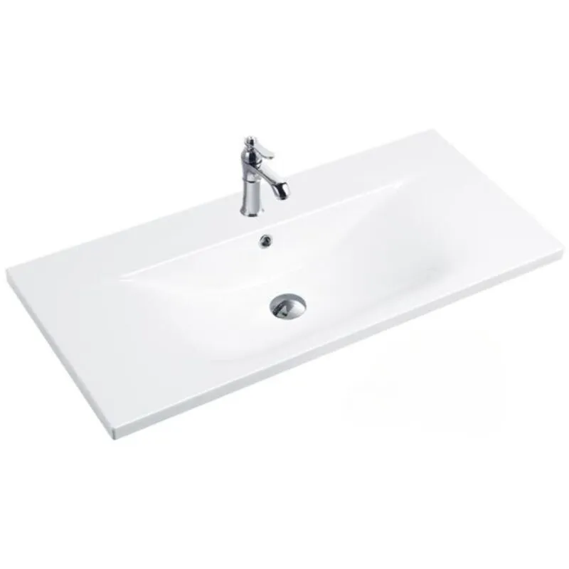 Lavabo da appoggio 101x46.5x18 cm bianco