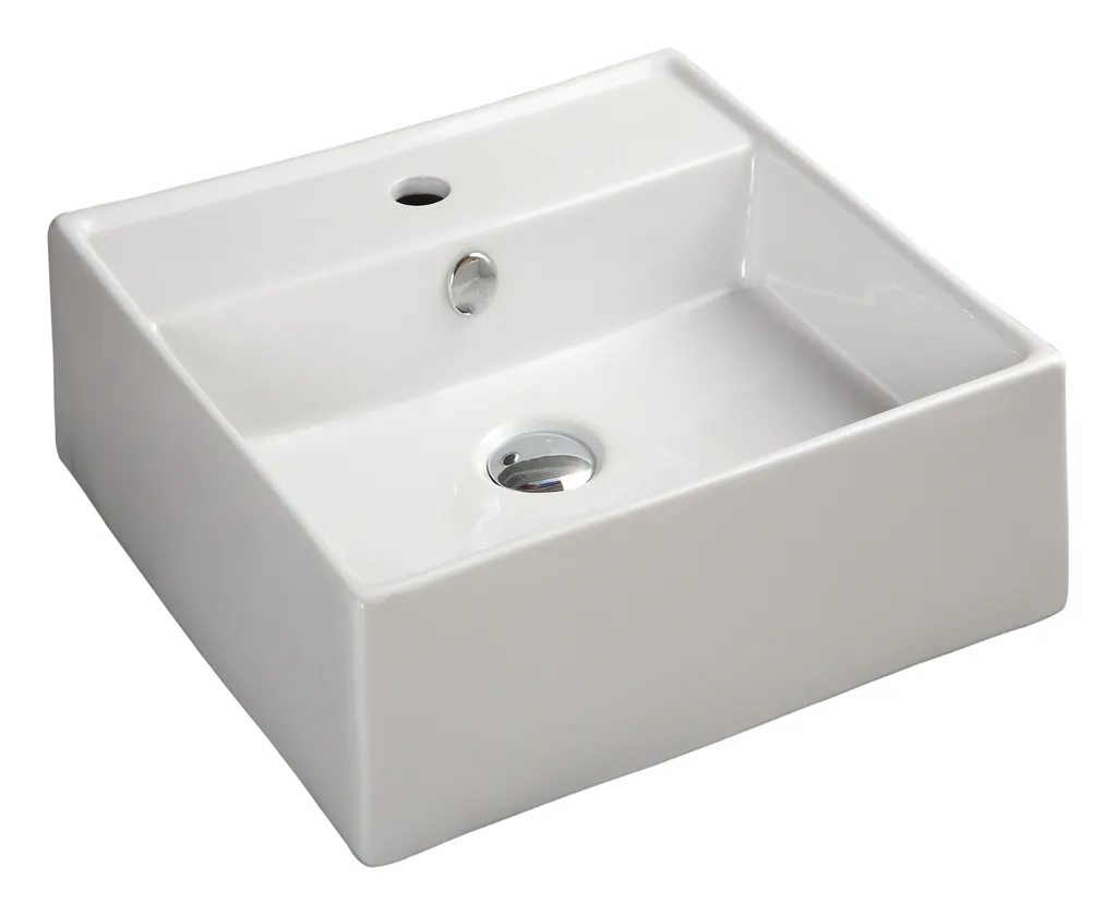 Lavabo da appoggio ceramica bianco lavandino lavello arredo bagno 2 misure misure 51x46x16 cm - confezione 1