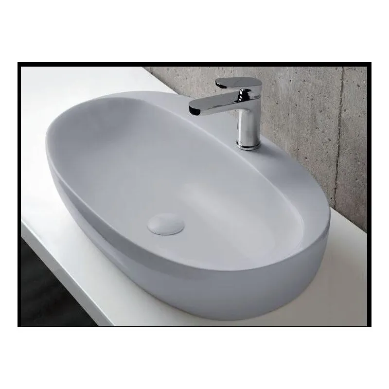 Azzurra - Lavabo appoggio Elegance cirlce 70cm Colore:: Cotone