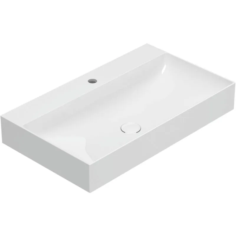 Lavabo in ceramica 80x47 cm Globo t-edge B6R81BI Bianco - Ceramica