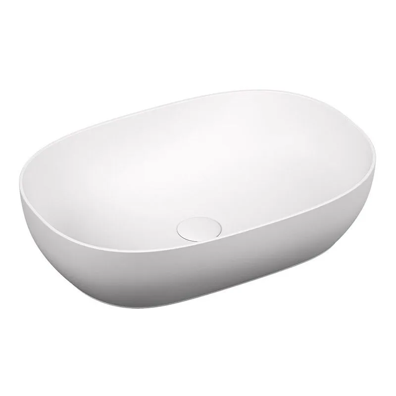 Lavabo da appoggio Ovale  sanitari Bianco opaco da 60 cm 5995B401-0016