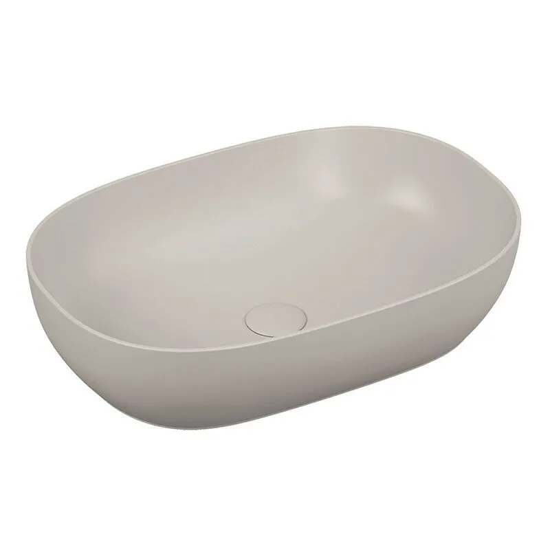  - Lavabo da appoggio ovale 60 cm bianco lucido 5995B403-0016 - Bianco lucido