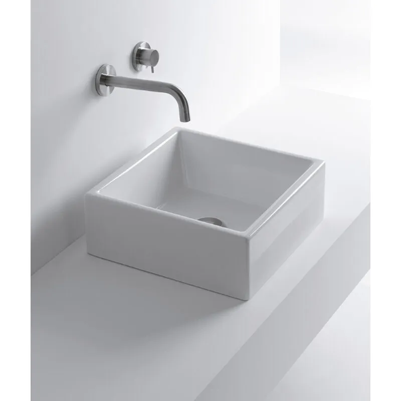  - lavabo d'appoggio 40X40 senza piano rubinetteria lavabi d'arredo