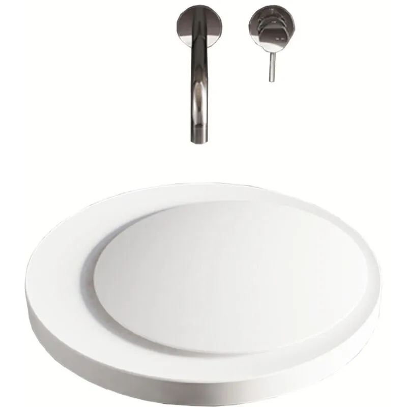 Relax - lavabo d'appoggio in Composito ø 45 cm - zodiaq eclipse