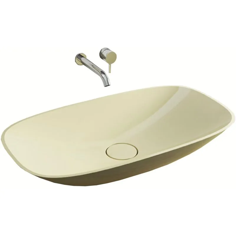 Relax - lavabo d'appoggio in Composito 70X42 cm - soft big