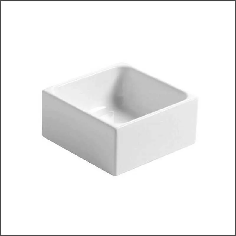 Lavabo d'Appoggio o Sospeso Elegance Squared 25x25xh12 cm Azzurra