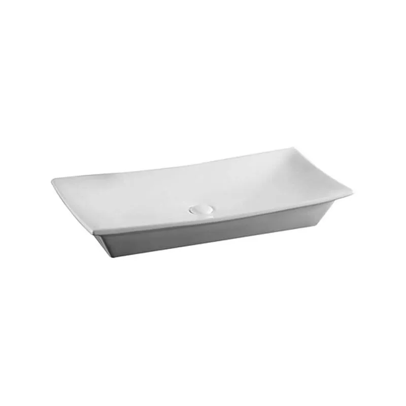 Dianflex - lavabo di appoggio Mod LA24 Sanitari Ceramica linpha 80x39.5 Lavandino Bianco