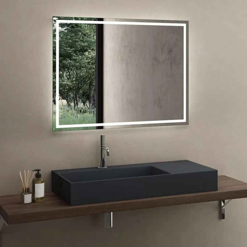 Lavabo in conglomerato archi 75 cm grey matt