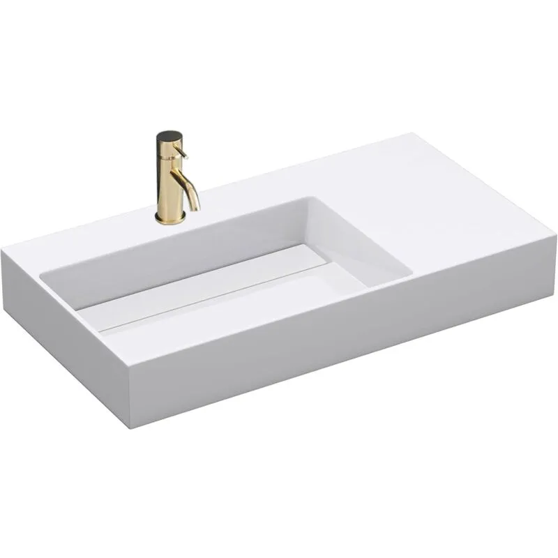 Lavabo in conglomerato archi 75 cm white