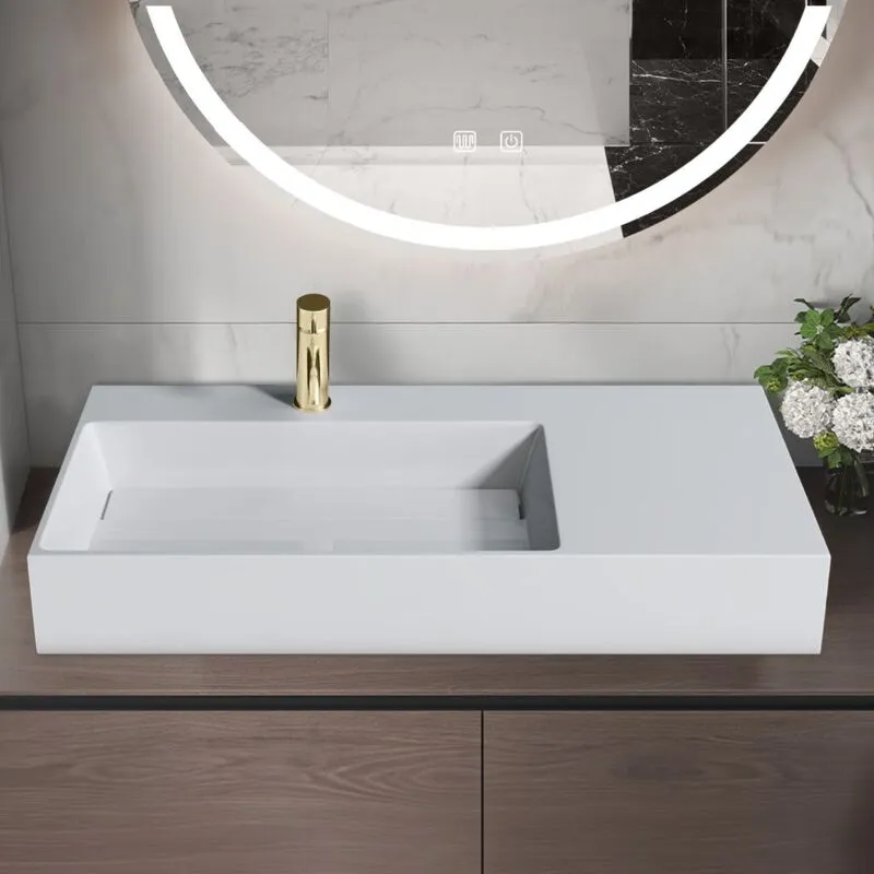 Lavabo in conglomerato archi 90 cm white