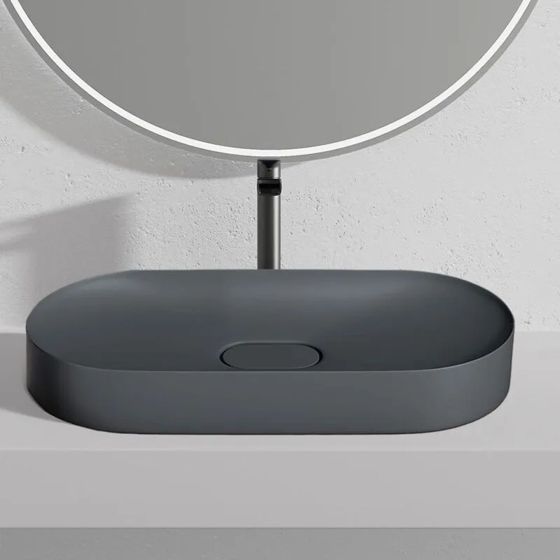 Lavabo in conglomerato iris 71 cm grey matt