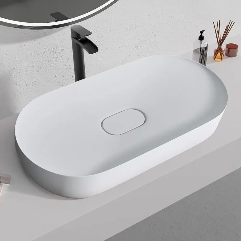 Lavabo In Conglomerato Iris 71 Cm White