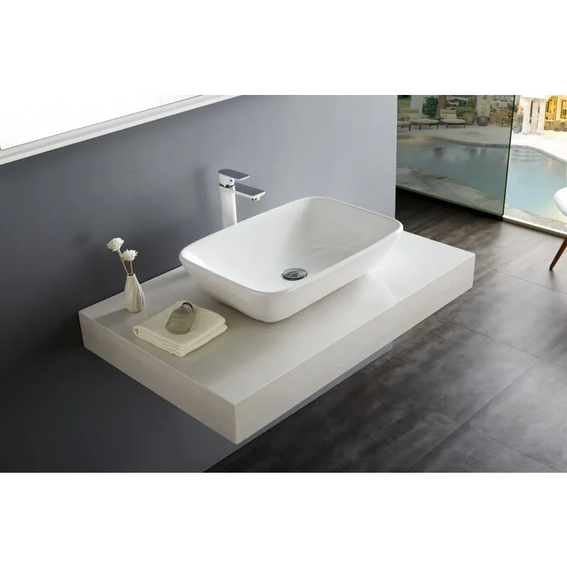 Lavabo / lavandino da appoggio NT3155 - ceramica sanitaria - 58x38,5cm