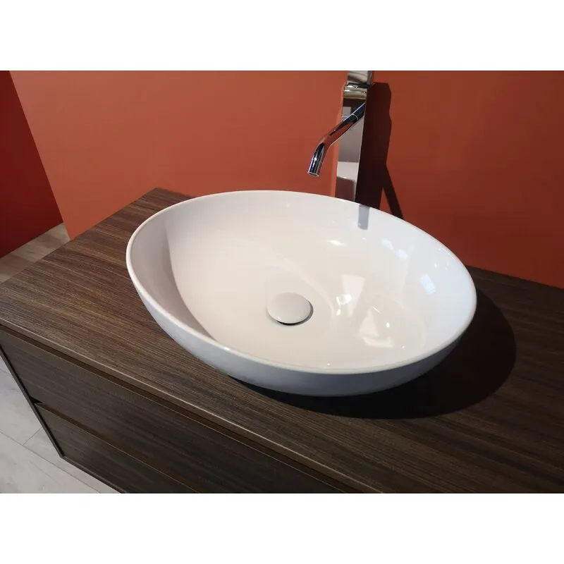 Bagno Expert - Lavabo Pixel appoggio 51,5x39 ovale in ceramica