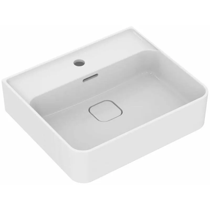 Strada ii - Lavabo 50x43 cm con foro per rubinetto, con Ideal Plus, bianco T2928MA - 