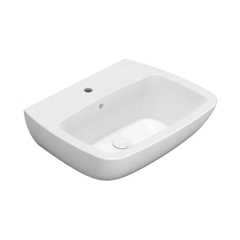 Lavabo in ceramica 61x48 cm Globo Daily DA060BI Bianco - Ceramica - Standard