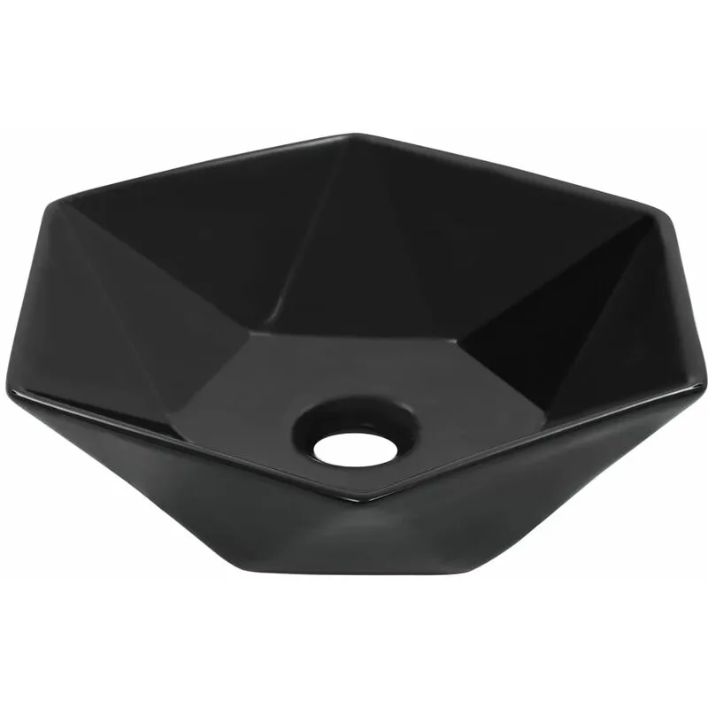 Lavandino 41x36,5x12 cm in Ceramica Nero