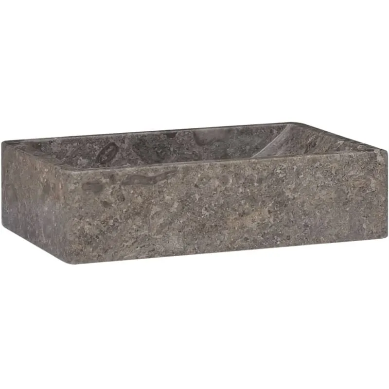 Lavello 45x30x12 cm Marmo Lucido Grigio - Vidaxl