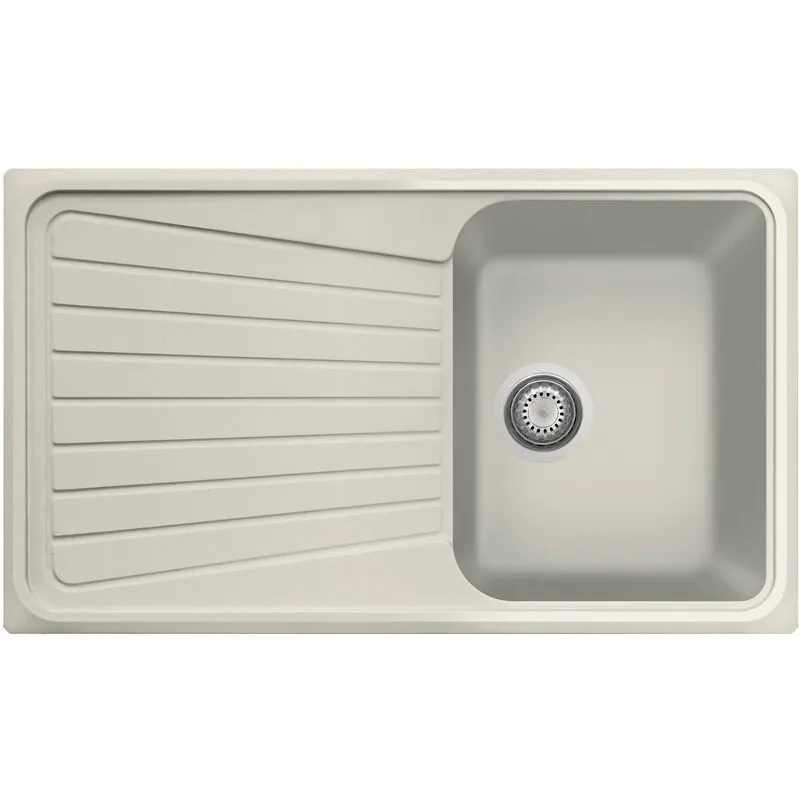 Plados - Lavello composito cucina SP0791 una vasca - UQ87 Bianco Antico