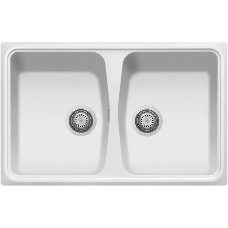 Plados - Lavello composito cucina SP0792 due vasche - UQ01 Bianco