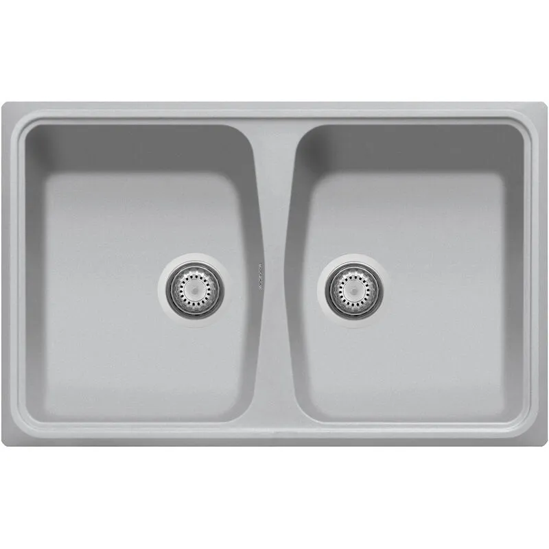 Plados - Lavello composito cucina SP0792 due vasche - UM41 Alluminio